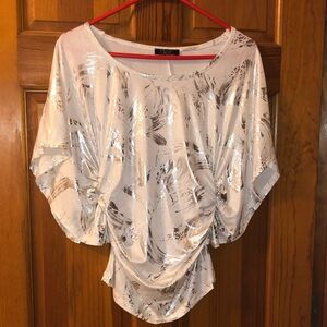 Deb Metallic and White Blouse